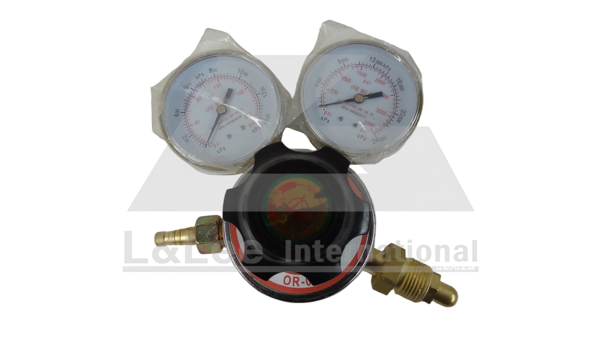 Oxygen & Argon Regulator with Inlet and Outlet Gauges